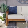 Afuera Living Solid Wood Patio Sofa in Natural and White