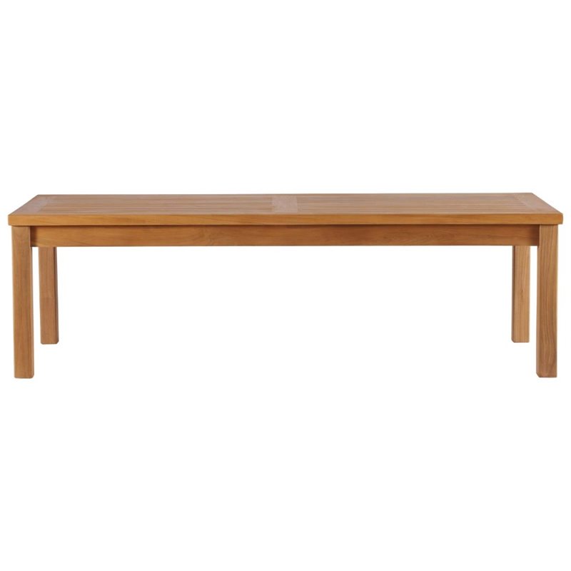 Afuera Living Teak Wood Patio Coffee Table in Natural