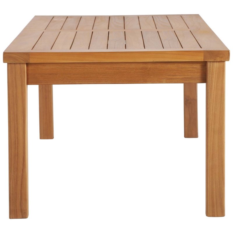 Afuera Living Teak Wood Patio Coffee Table in Natural