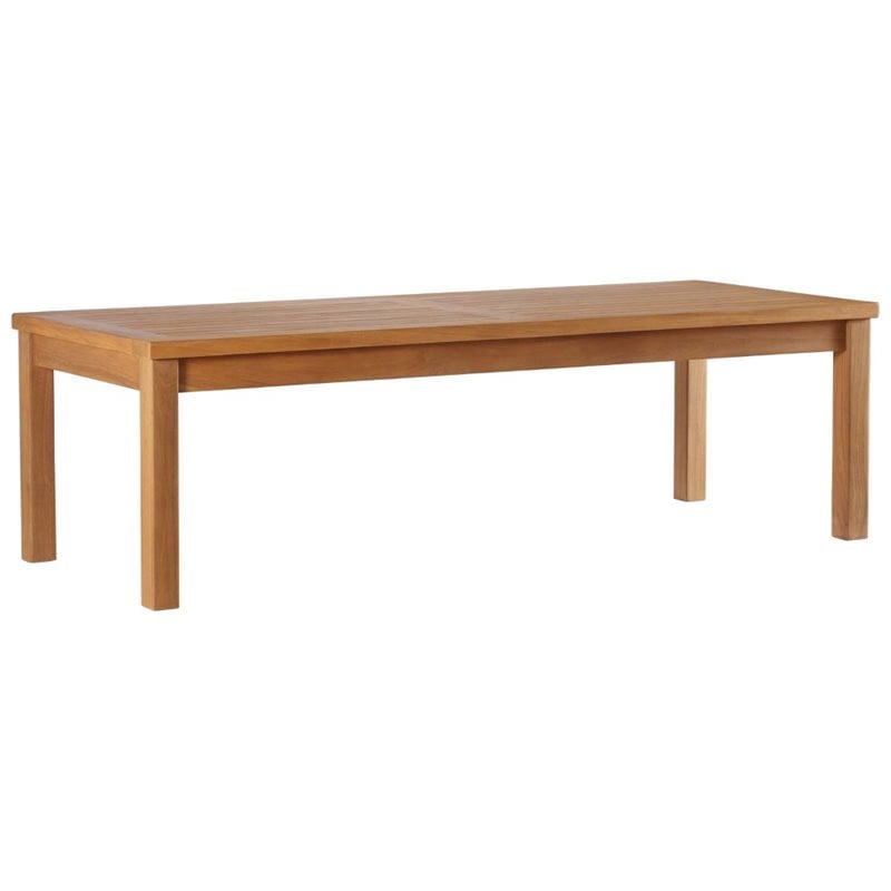 Afuera Living Teak Wood Patio Coffee Table in Natural