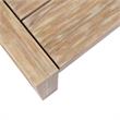 Afuera Living Light Solid Eucalyptus Outdoor Patio Coffee Table with Teak Finish