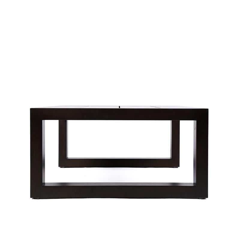 Afuera Living Dark Solid Eucalyptus Outdoor Patio Coffee with Earth Finish