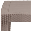 Afuera Living Wicker Plank Top Patio Coffee Table in Light Gray