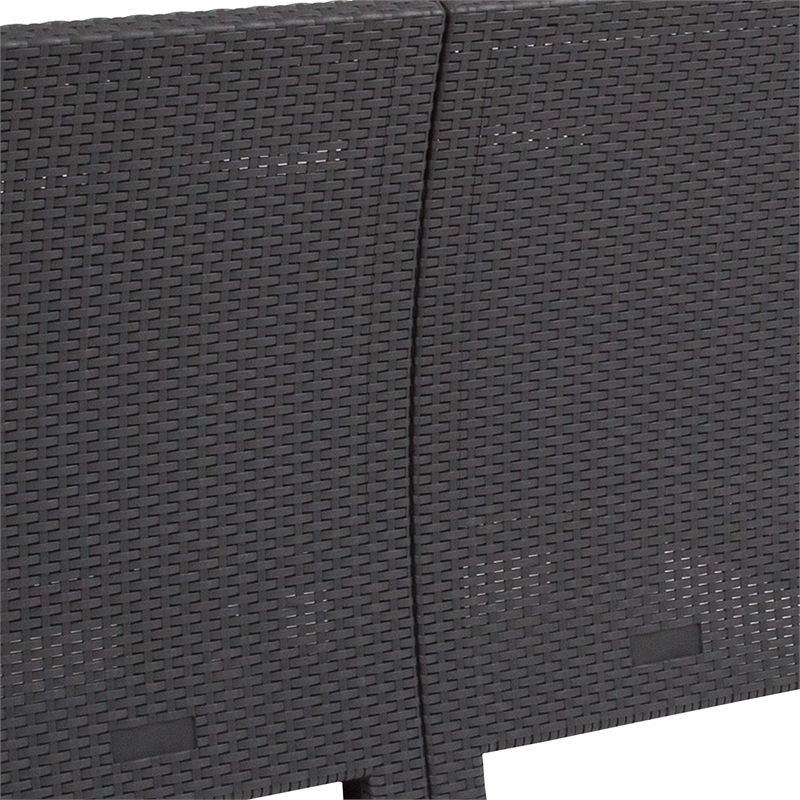 Afuera Living Wicker Patio Loveseat in Dark Gray