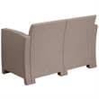 Afuera Living Wicker Patio Loveseat in Light Gray