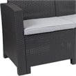 Afuera Living Wicker Patio Sofa in Dark Gray