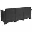 Afuera Living Wicker Patio Sofa in Dark Gray