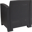 Afuera Living Wicker Patio Sofa in Dark Gray