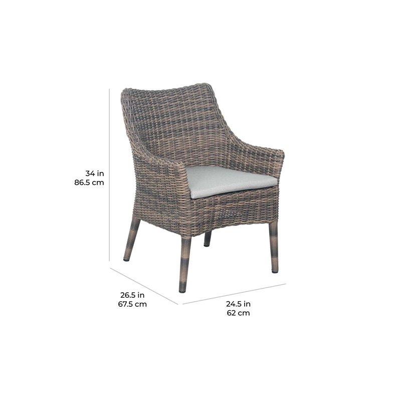 Afuera Living  Modern Wicker 18.5