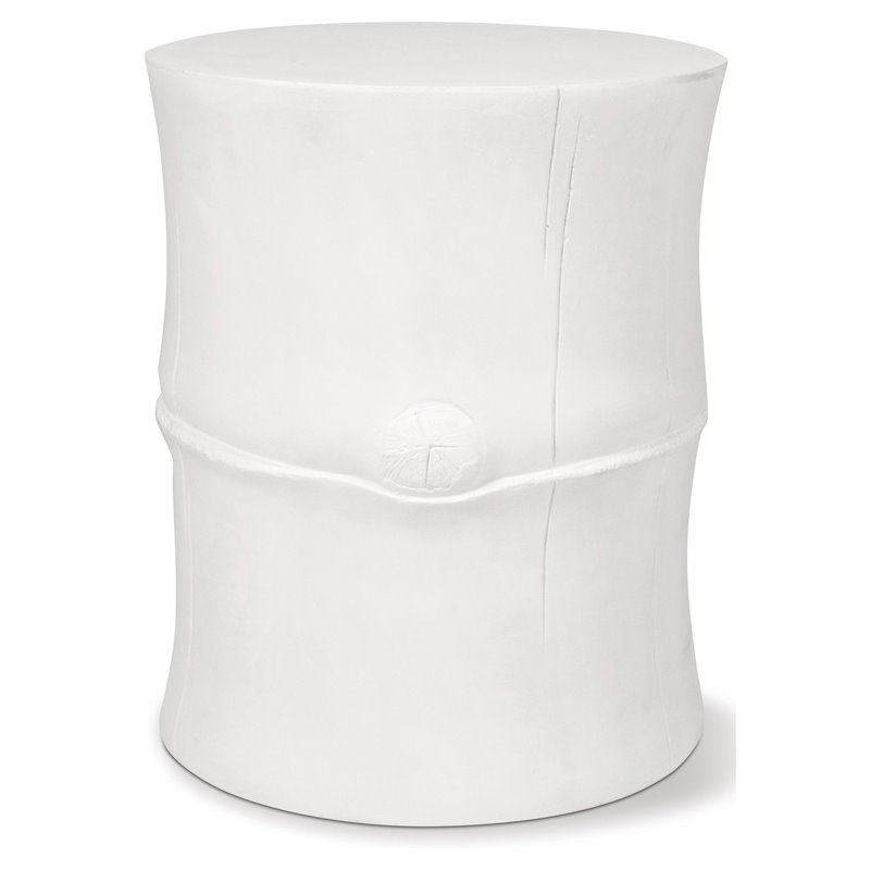 Afuera Living  Modern Concrete Accent Table in Ebony White