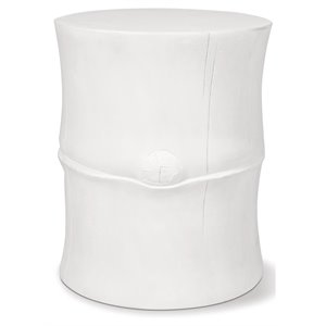 Afuera Living  Modern Concrete Accent Table in Ebony White