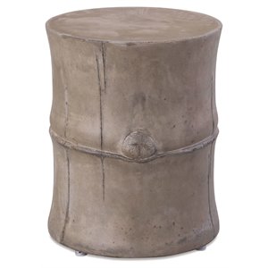 Afuera Living  Modern Concrete Accent Table in Slate Gray
