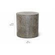 Afuera Living  Modern Concrete Accent Table in Slate Gray