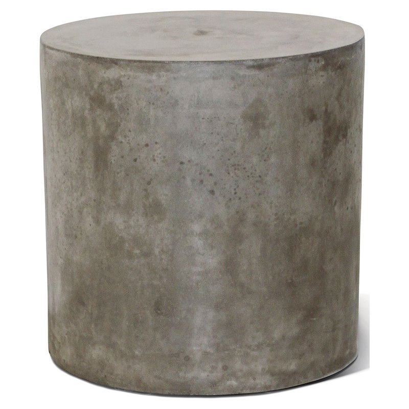 Afuera Living  Modern Concrete Accent Table in Slate Gray