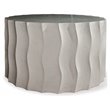 Afuera Living  Modern Concrete Wide Wave Accent Table in Slate Gray