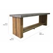 Afuera Living  Modern Wood and Concrete Bar Table in Slate Gray