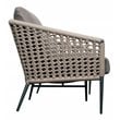 Afuera Living  Modern Aluminum 3-Seat Sofa in Dark Gray