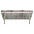 Afuera Living  Modern Aluminum 3-Seat Sofa in Light Gray