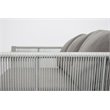 Afuera Living  Modern Aluminum 3-Seat Sofa in Light Gray