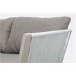 Afuera Living  Modern Aluminum 3-Seat Sofa in Light Gray
