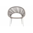 Afuera Living  Modern Aluminum Lounge Chair in Coconut White