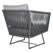 Afuera Living  Modern Aluminum Lounge Chair in Dark Gray