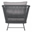 Afuera Living  Modern Aluminum Lounge Chair in Dark Gray
