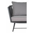 Afuera Living  Modern Aluminum Lounge Chair in Dark Gray