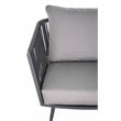 Afuera Living  Modern Aluminum Lounge Chair in Dark Gray