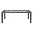 Afuera Living  Modern Aluminum Sectional Ottoman in Dark Gray and Pebble