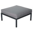 Afuera Living  Modern Aluminum Sectional Ottoman in Dark Gray and Pebble