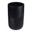 Afuera Living  Modern Ceramic 2-Piece Textured Planters in Black