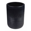 Afuera Living  Modern Ceramic 2-Piece Textured Planters in Black