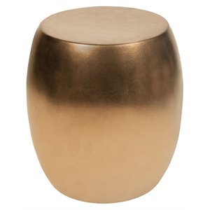 Afuera Living  Modern Ceramic Bud Accent Table in Gold