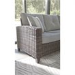 Afuera Living Contemporary 4 Piece Outdoor Sofa Set in Gray Fabric