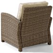 Afuera Living Contemporary Wicker Patio Chair in Brown and Sand