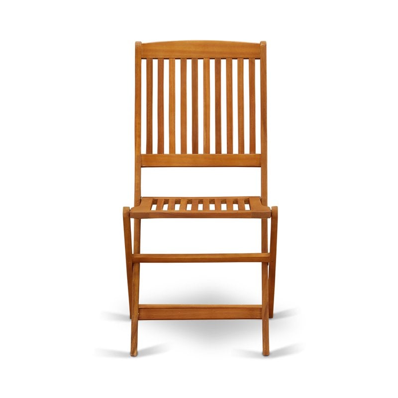 Afuera Living Contemporary Patio Dining Chairs in Natural Oil (Set of 2)