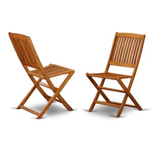 afuera living contemporary patio dining chairs in natural oil (set of 2)