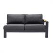 Afuera Living 4-Piece Modern Aluminum Outdoor Sectional Set in Dark Gray
