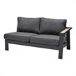 Afuera Living 4-Piece Modern Aluminum Outdoor Sectional Set in Dark Gray