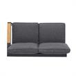 Afuera Living 4-Piece Modern Aluminum Outdoor Sectional Set in Dark Gray