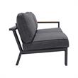 Afuera Living 4-Piece Modern Aluminum Outdoor Sectional Set in Dark Gray