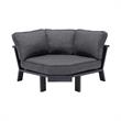 Afuera Living 4-Piece Modern Aluminum Outdoor Sectional Set in Dark Gray