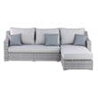 Afuera Living Contemporary Wicker Patio Storage Sectional in Gray