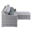 Afuera Living Contemporary Wicker Patio Storage Sectional in Gray
