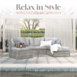 Afuera Living Contemporary Wicker Patio Storage Sectional in Gray