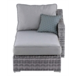 Afuera Living Contemporary Wicker Patio Storage Sectional in Gray