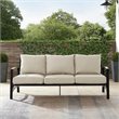 Afuera Living Metal/Polyester Outdoor Sofa in Oatmeal/Oil Rubbed Bronze