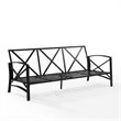 Afuera Living Metal/Polyester Outdoor Sofa in Oatmeal/Oil Rubbed Bronze