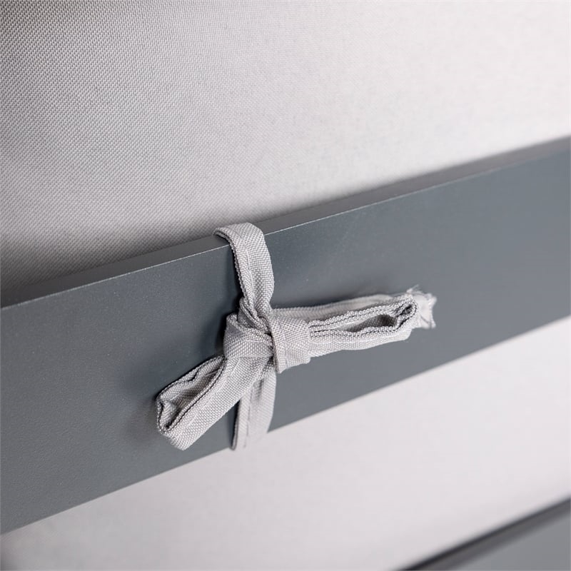 Afuera Living 7-Piece Fabric & Aluminum Sectional and Fire Pit Table in Gray